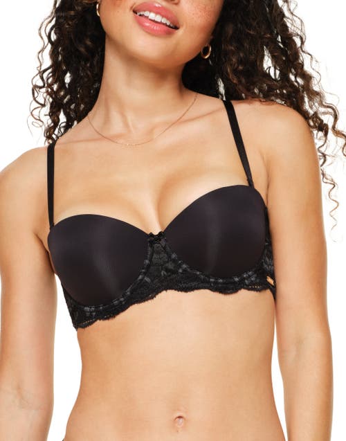 Adore Me Lyza Push Up Balconette Bra In Black