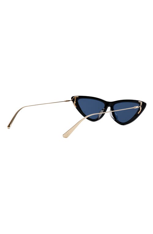 Shop Dior Miss B4u 55mm Cat Eye Sunglasses In Shiny Black/blue