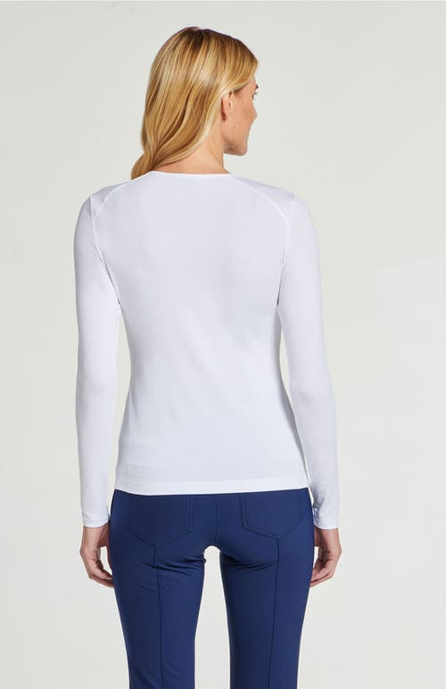 Anatomie Tony Pima Cotton Long-sleeve Top In White