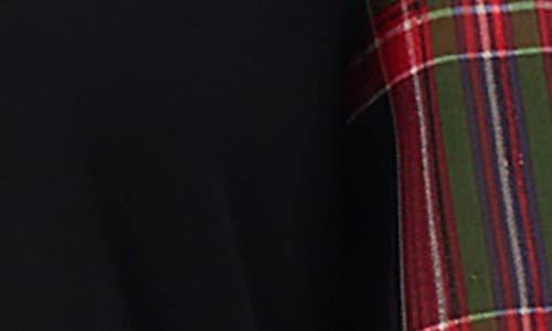 Jones New York Womens Plaid Viscose Pullover Top In Jones Black