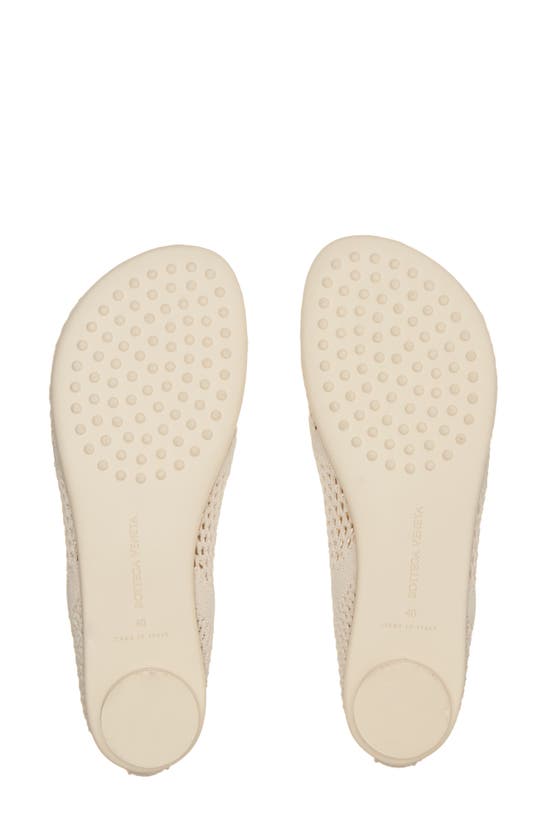 Shop Bottega Veneta Atomic Mesh Ballerina Flat In Sea Salt