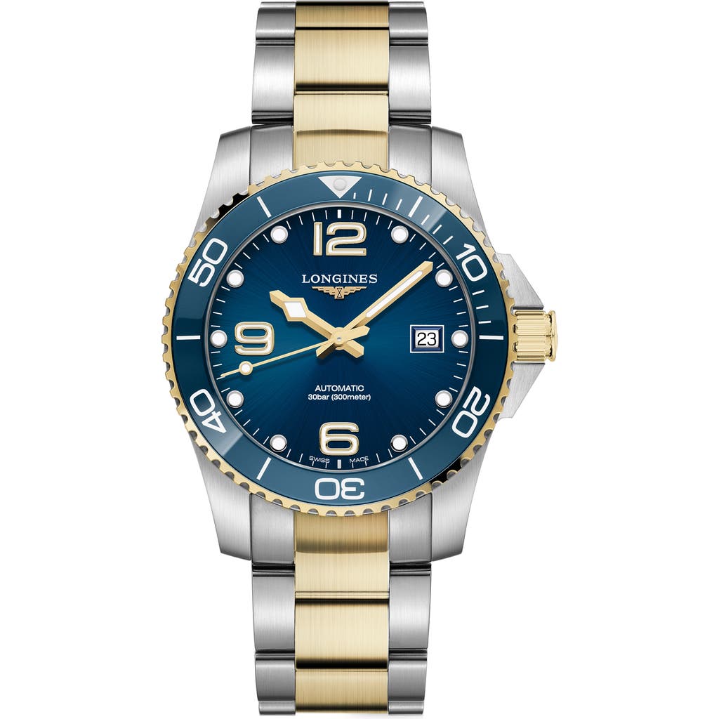 Longines Hydroconquest Automatic Bracelet Watch, 41mm In Blue/gold
