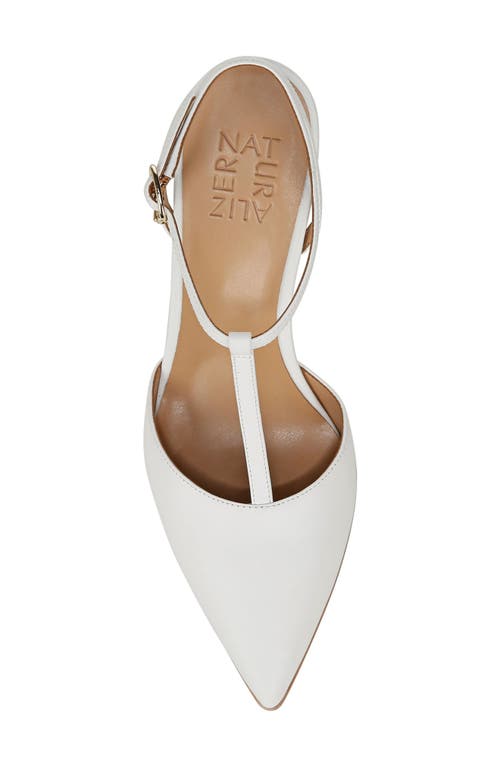 Naturalizer Astrid Womens Metallic Ankle Strap Heels In White Leather