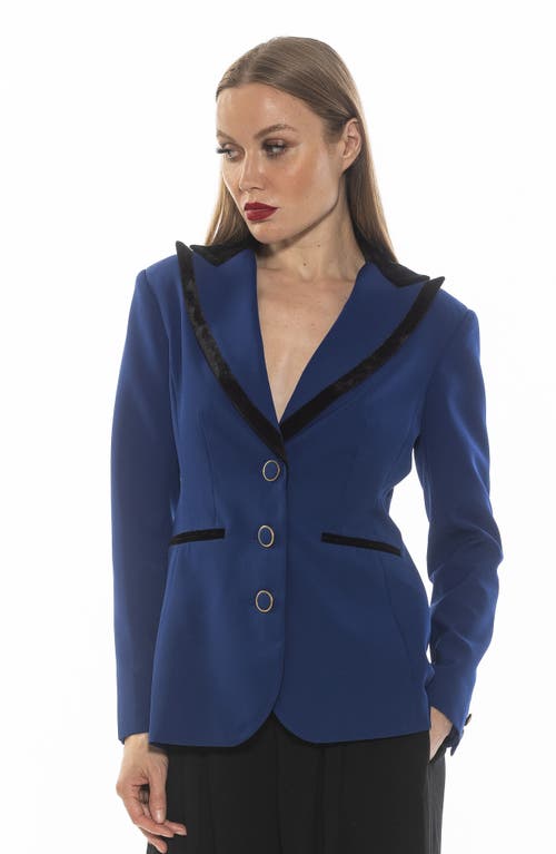 Alexia Admor Reiss Peak Lapel Blazer In Electric Blue