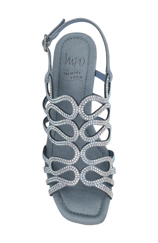 Shop Impo Orleans Slingback Platform Wedge Sandal In Smokey Blue