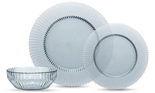 Shop Fortessa Archie 12-piece Glass Dinnerware Set In Dusk