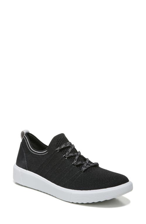 March On Sneakers in Black Metallic Engineered Knit