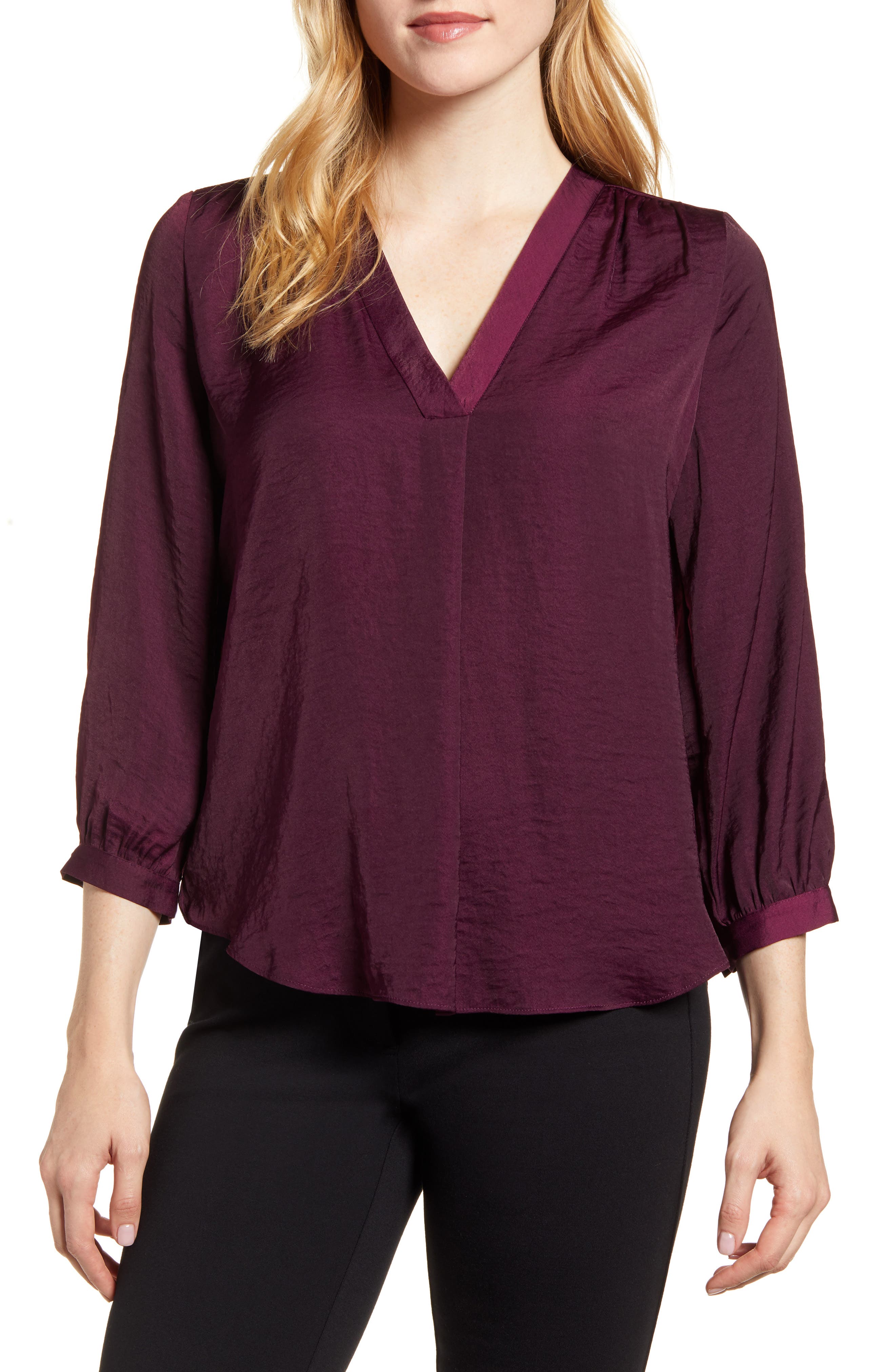 rumple fabric blouse vince camuto
