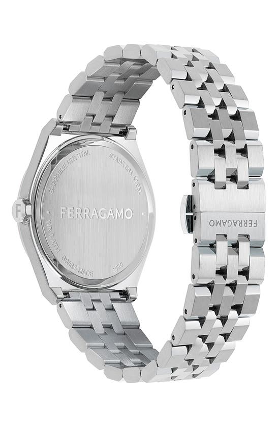 Shop Ferragamo Vega New Diamond Bracelet Watch, 40mm In Stainless Steel