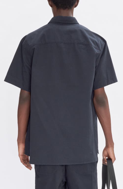 Shop Apc A.p.c. Raph Short Sleeve Button-up Shirt In Dark Navy