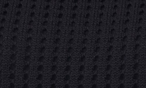 Cece Women's Allover Pointelle Stitch Sweater Tank In Rich Black