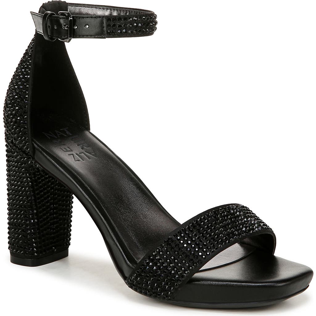 Naturalizer Vera Glitz Ankle Strap Sandal In Black