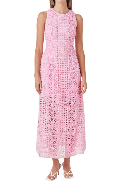 Endless Rose Women's Textured Sleeveless Maxi Dress In Pink