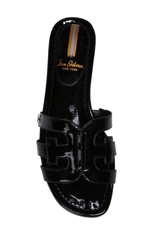 Shop Sam Edelman Bay Cutout Slide Sandal In Black/black