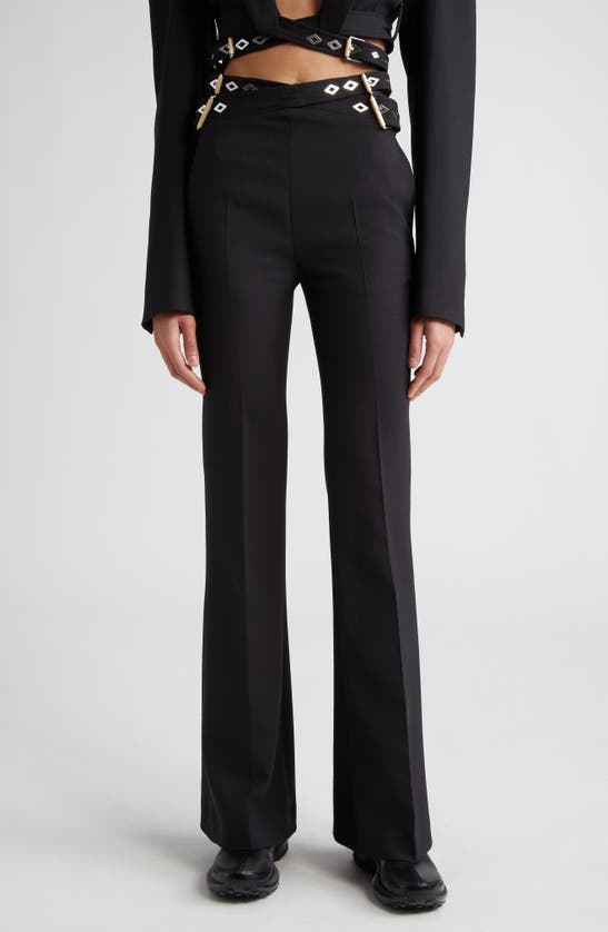 Dion Lee Constrictor Belt Bootcut Pants In Black