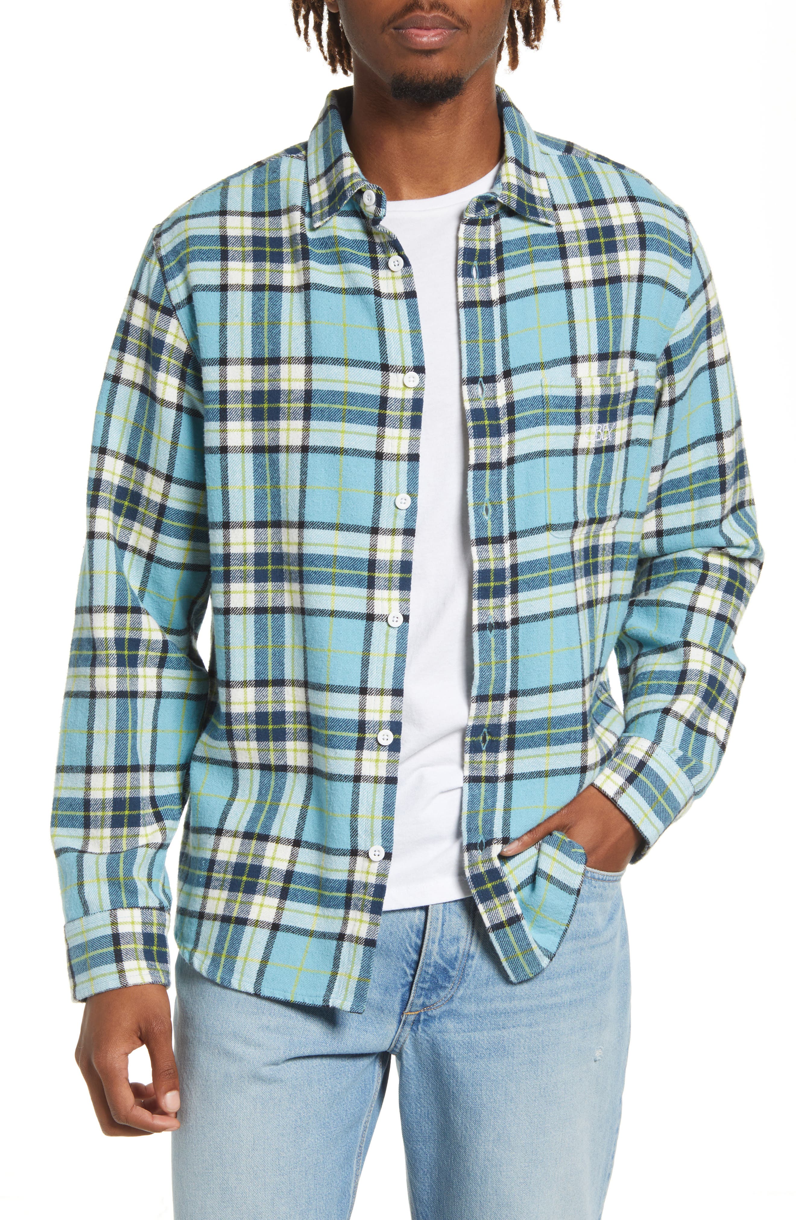 Men's Blue Flannel Shirts | Nordstrom