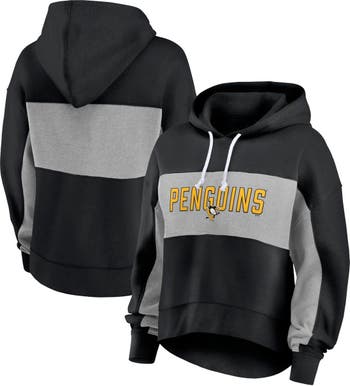 Fanatics NHL Women's Pittsburgh Penguins Snow Wash Grey Pullover Hoodie, Small, Gray