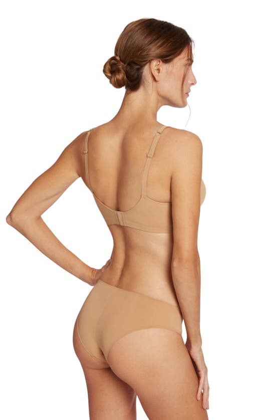 Wolford Pure Skin V-neck Stretch-woven Bra In Fairly Light