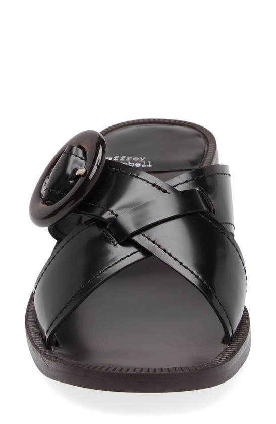 Shop Jeffrey Campbell Glimpse Slide Sandal In Black Box