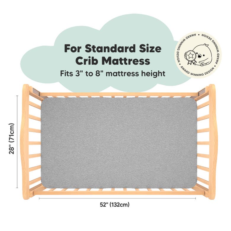 Keababies Soothe Fitted Crib Sheet In Storm
