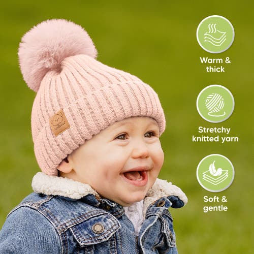 Keababies 2-pack Pom Knitted Beanie In Macaron