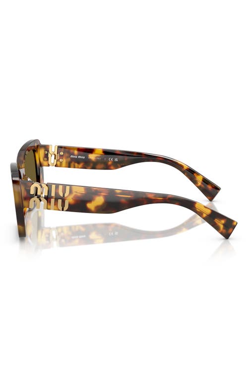 Miu Miu 53mm Rectangular Sunglasses In Blond Havana