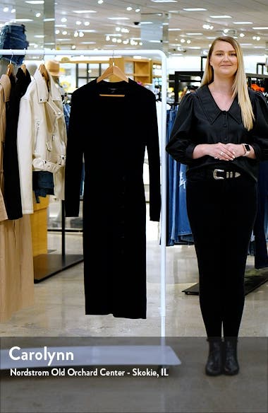 Ribbed Long Sleeve Sweater Dress 