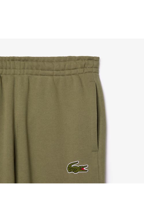 Lacoste Relaxed Fit Cotton Sweatpants In Khaki