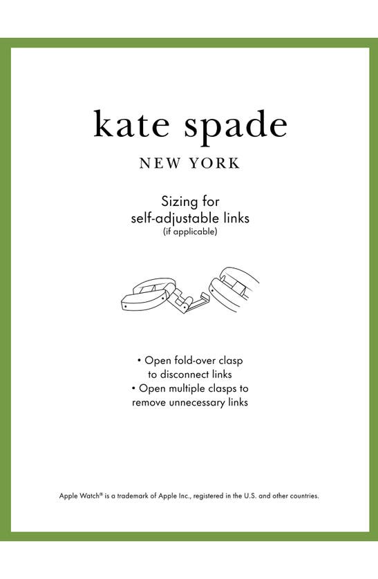 Shop Kate Spade Scallop 16mm Apple Watch® Pavé Bracelet Watchband In Gold