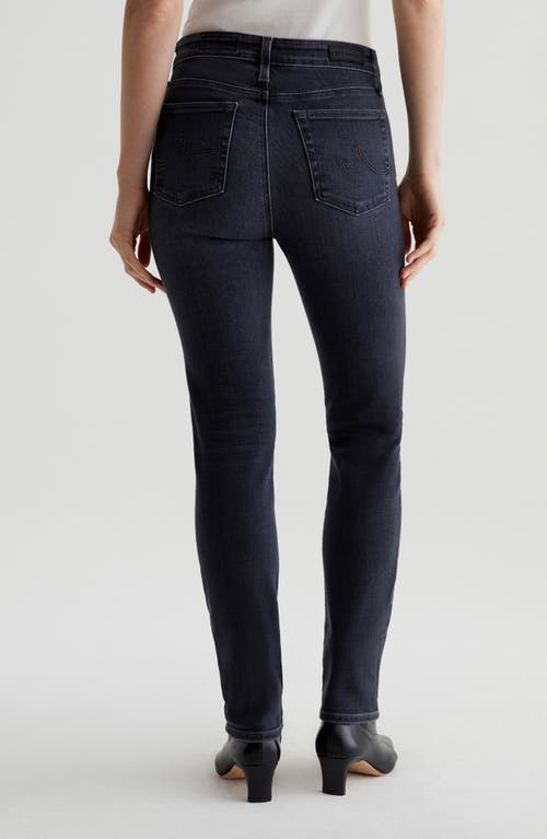 Shop Ag Mari Mid Rise Slim Straight Leg Jeans In 8 Years Black Salt