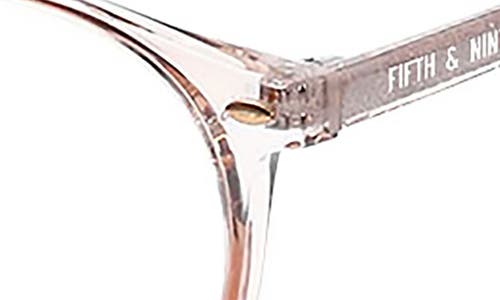 Shop Fifth & Ninth Dakota 48mm Round Blue Light Blocking Reading Glasses In Tan/clear
