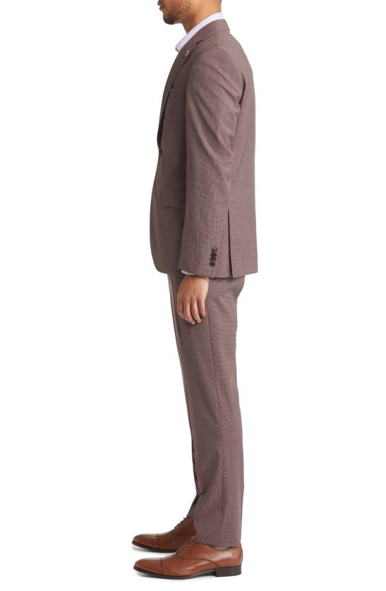 Ted Baker Roger Extra Slim Fit Solid Wool Suit In Berry