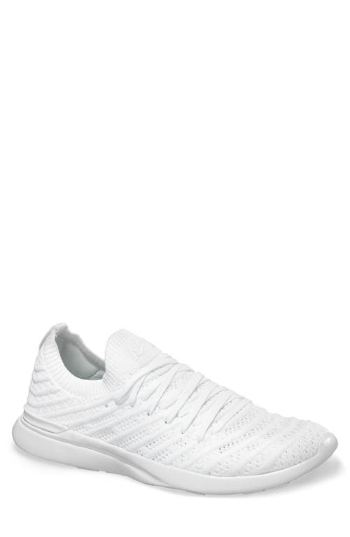 APL TechLoom Wave Hybrid Running Shoe in White/White