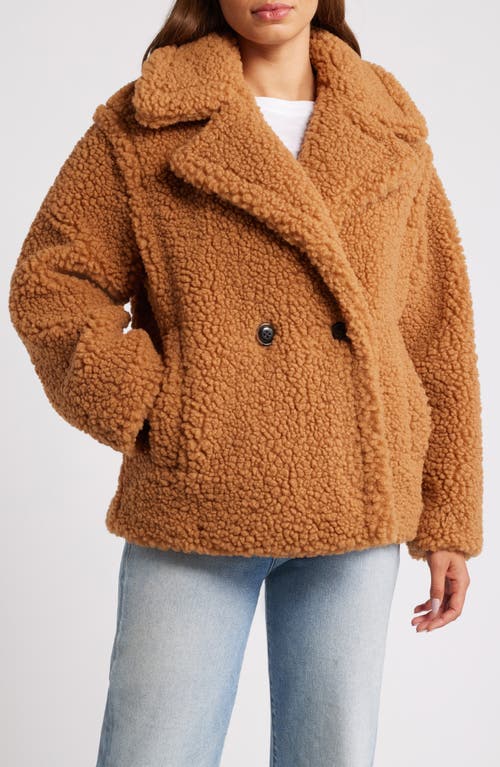 Shop Ugg(r) Gertrude Teddy Faux Shearling Coat In Chestnut