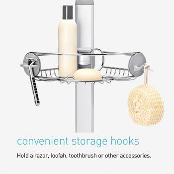 Bath Bliss Gold Plastic 4-Shelf Tension Pole Freestanding Shower