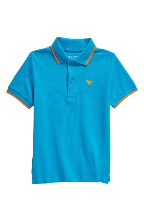 Next Kids' Tipped Piqué Knit Polo In Blue