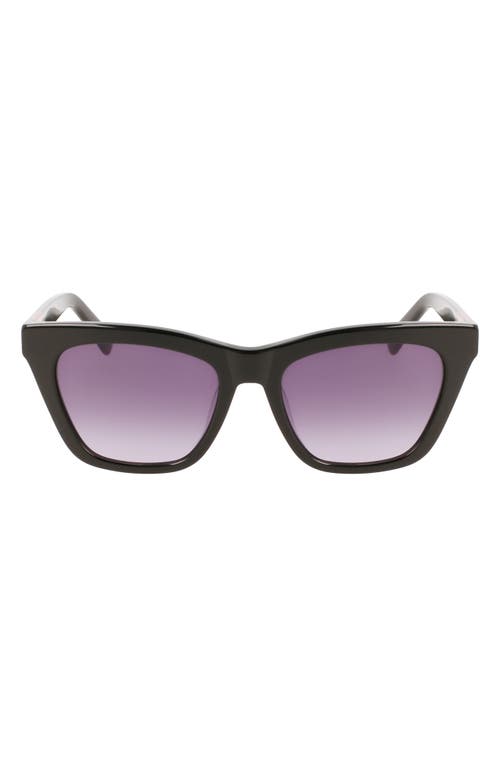 Longchamp Le Pliage 54mm Modified Rectangular Sunglasses in Black at Nordstrom