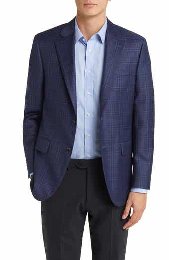 Veronica Beard Italian Plaid Wool and Linen Suiting - Brown/Blue