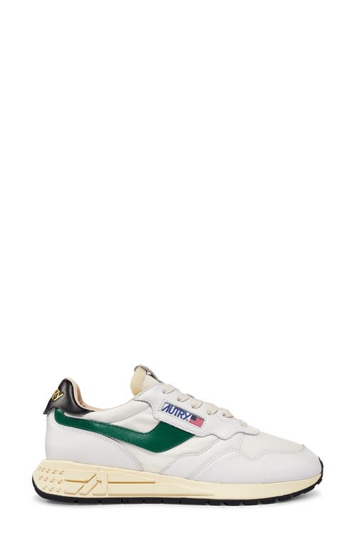 Autry Reelwind Panelled Sneakers In White/amazon
