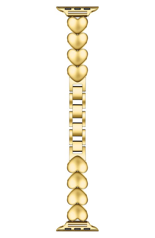 The Posh Tech Aphrodite Heart Bracelet Apple Watch® Watchband In Gold