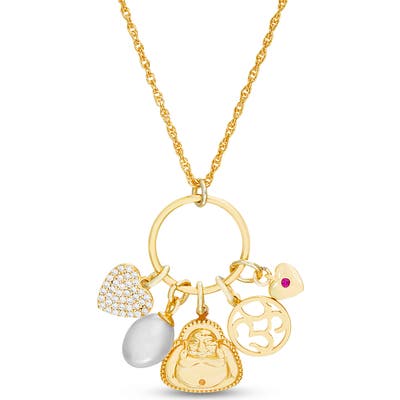 Lesa Michele Cluster Pendant Necklace