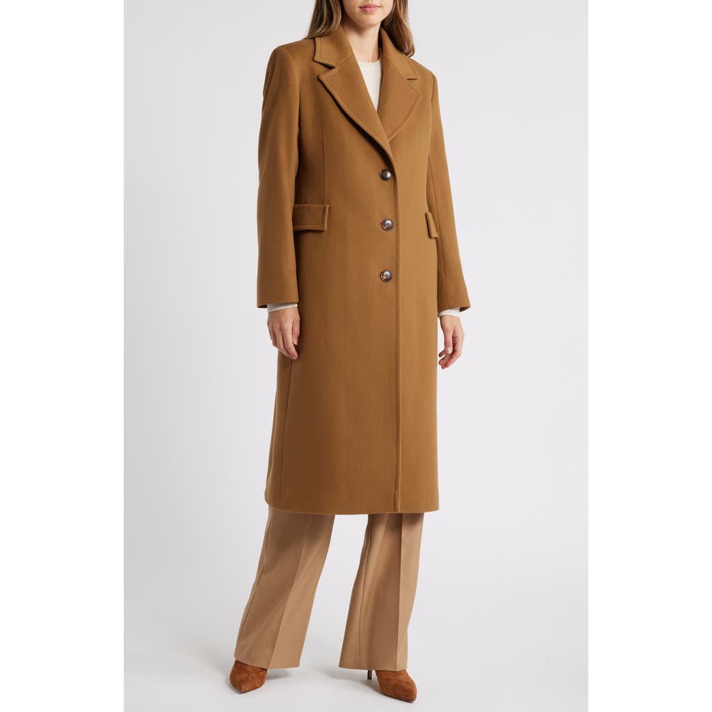 Fleurette Holland Longline Wool Coat in Vicuna
