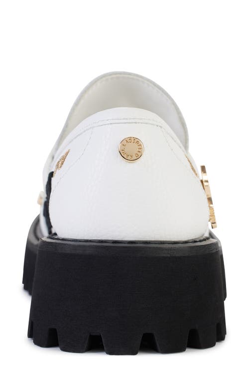 Shop Karl Lagerfeld Paris Gaston Lug Sole Loafer In Bright White