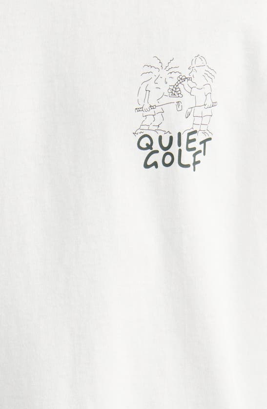 Shop Quiet Golf Brothers Cotton Graphic T-shirt In White