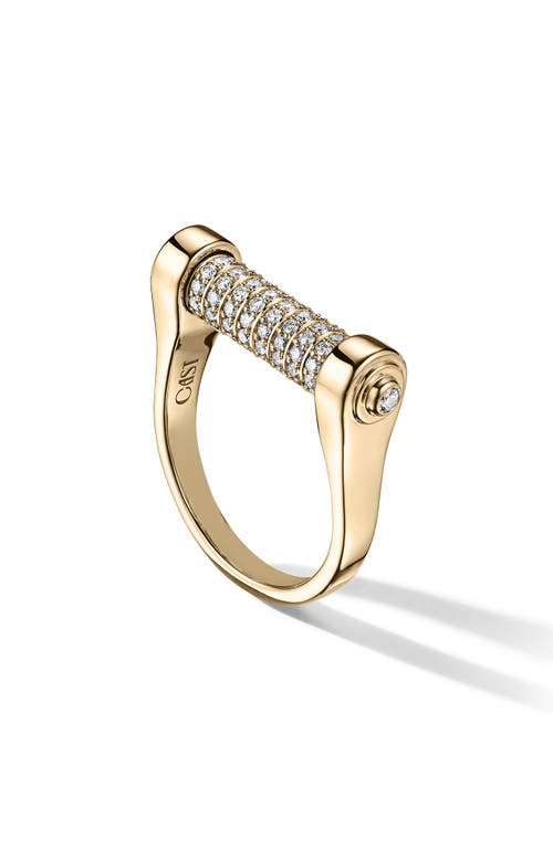 The Code Diamond Ring in Gold