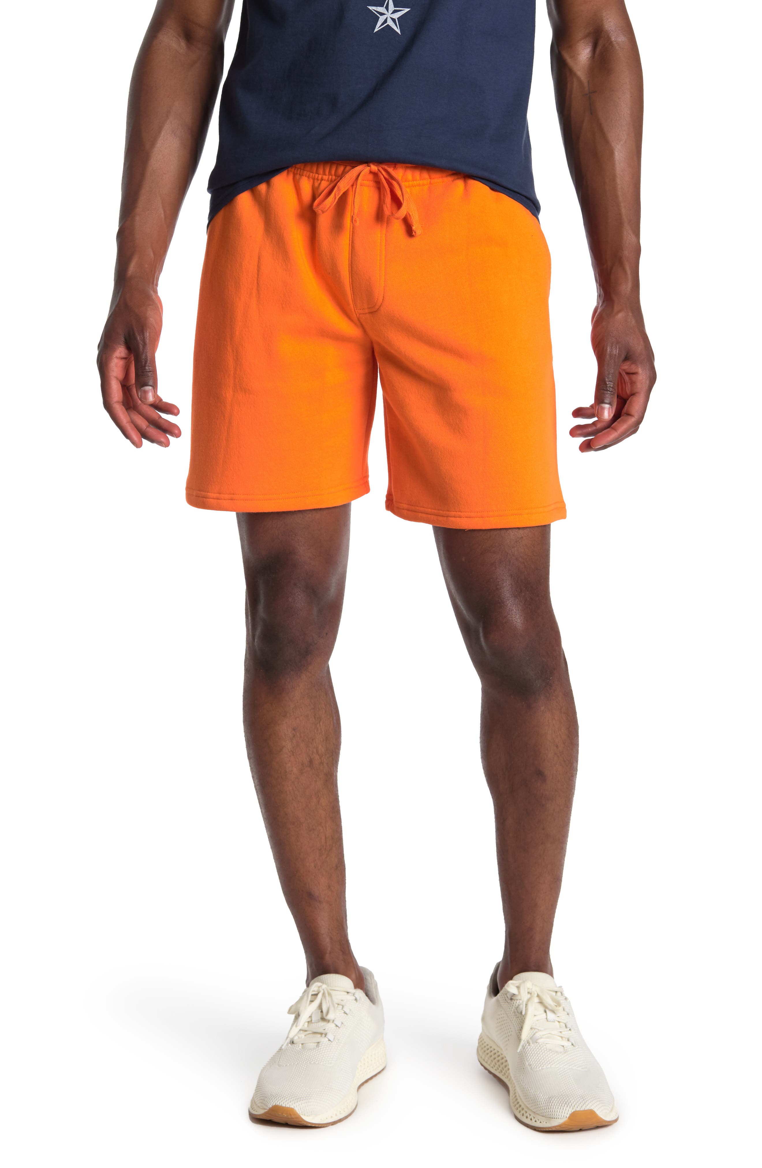 Abound Drawstring Fleece Knit Shorts In Orange