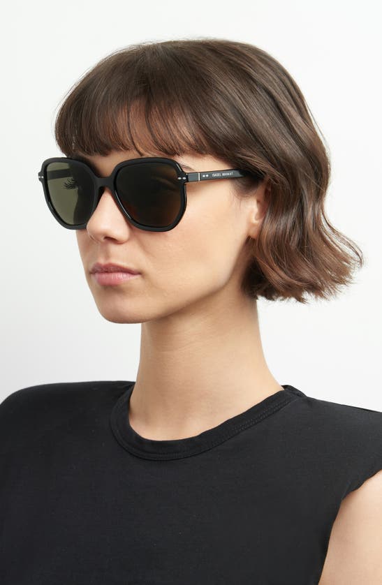 Shop Isabel Marant 52mm Round Sunglasses In Black/ Grey