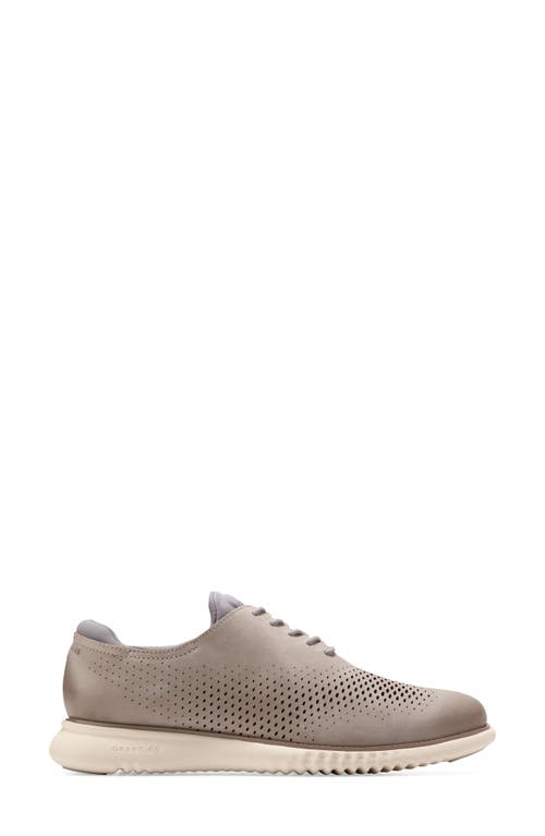 Shop Cole Haan 2.zerogrand Laser Wing Derby In Dove Nubuck/ivory