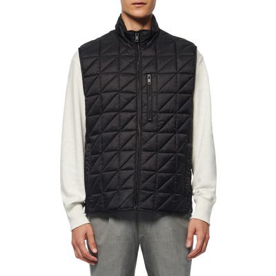 Marc New York Bramble Water Resistant Quilted Vest, Black