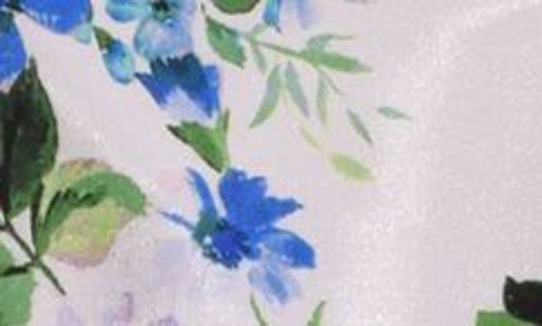 Shop Iris & Ivy Kids' Floral Print Sleeveless Dress In Blue